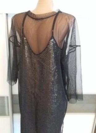Платье пайетки сетка l/40 3