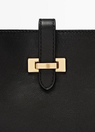 Кожаная мини-сумка ведро massimo dutti 6907/6028 фото