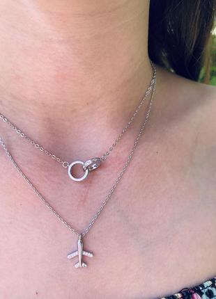 Красива ланцюжками з кільцями, срібло