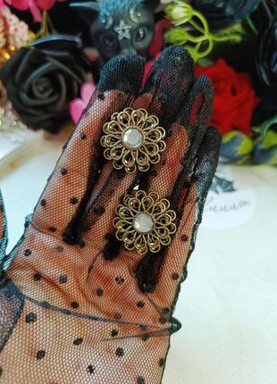 Винтажные серьги пусеты