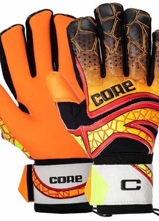 Рукавички воротарські із захистом пальців core fb-9533 розмір 9-10 кольору в асортименті2 фото