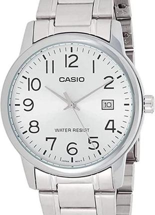 Мужские часы casio classic mtp-v002d-7budf, серебрянный цвет