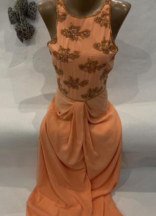 Шикарное нежное платье в пол1 фото