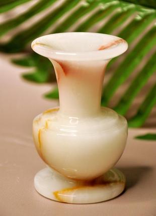 Подсвечник из натурального камня оникс, 10 см (цвет, как на фото)