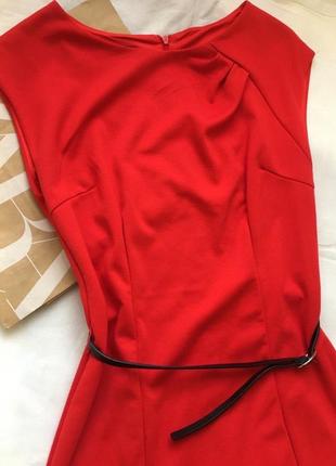 Красное платье мини меди6 фото