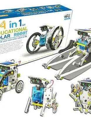 Электронный конструктор робот solar robot plus 14 в 1 на солнечных батареях