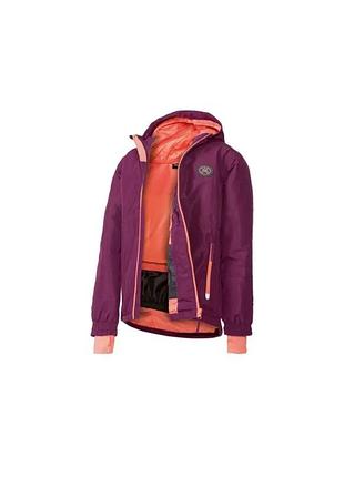 Лыжная термокуртка для девочки бордовая crivit 146/152, 158/164см