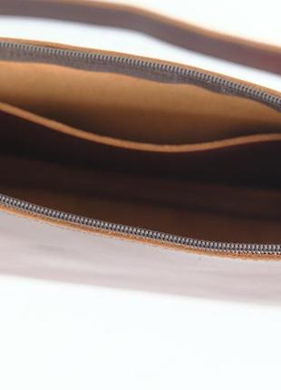 Жіноча шкіряна сумка джулс хл, натуральна шкіра італійський краст, колір коричневий, відтінок вишня5 фото