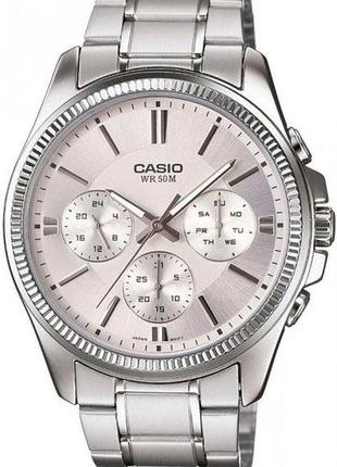 Мужские часы casio mtp-1375d-7a, серебрянный цвет