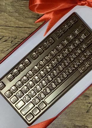 Шоколадна клавіатура в преміальній коробці. смішний подарунок айтішнику. подарунок програмісту.