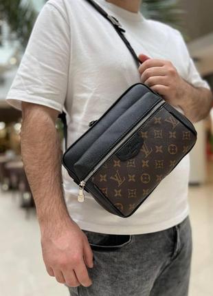 Чоловіча сумка через плече лочки вінон стильна сумка-месенджер louis vuitton, класична щоденна