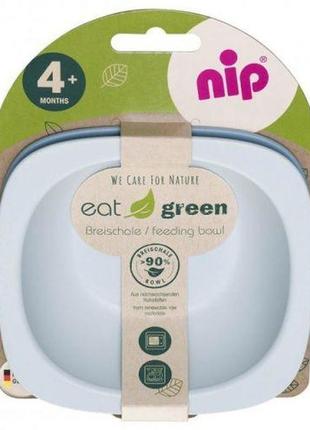 Тарілочка для годування "зелена серія", блакитна2 фото