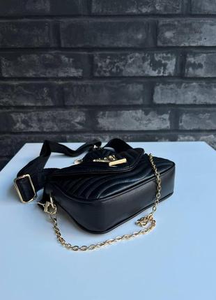 Женская сумка через плечо луи витон стильная с монетницей louis vuitton классическая, черная повседневная3 фото
