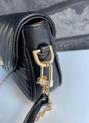 Женская сумка через плечо луи витон стильная с монетницей louis vuitton классическая, черная повседневная7 фото