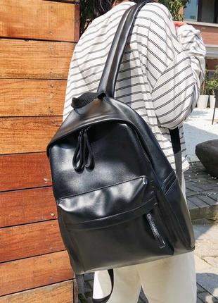 Женский кожаный рюкзак  большой.4 фото