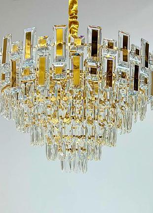 Сучасна класична люстра на 11 лампи цоколь e14 колір золото diasha 2018/600sgd детальніше