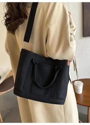 Женская сумка-шопер через плечо вместительная3 фото