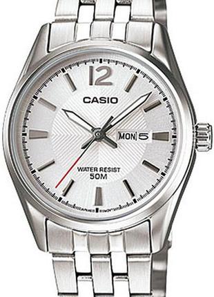 Чоловічий годинник casio mtp-1335d-7a, срібний колір