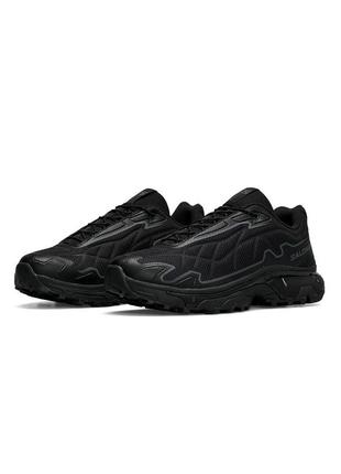 Мужские кроссовки salomon advanced xt-slate all black (соломон)8 фото