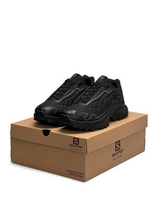 Мужские кроссовки salomon advanced xt-slate all black (соломон)7 фото