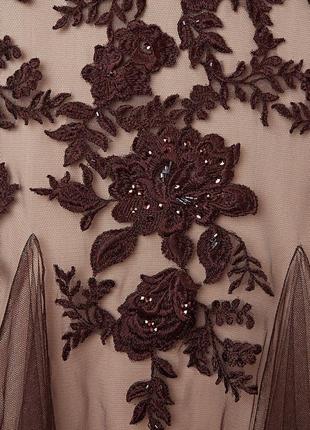 Вечернее выпускное платье гетсби кружево пайетка бисер бренд великобритания4 фото
