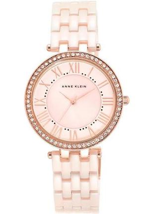 Женские часы anne klein ak/2130rglp, розовое золото с бежевым