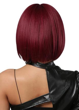 Парик kaily красный, натуральные синтетические волосы2 фото
