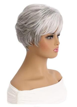 Парик короткий блонд с сединой, термоволокно vc 175