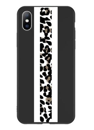 Защитный чехол "safari" для смартфона apple iphone  черный, леопардовый