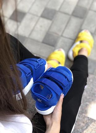Женские сандалии adidas adilette blue white 💜 smb9 фото