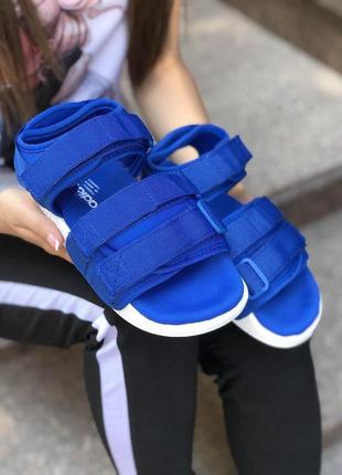 Женские сандалии adidas adilette blue white 💜 smb4 фото