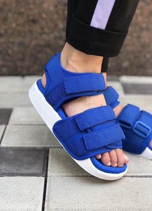 Жіночі сандалі adidas adilette blue white 💜 smb