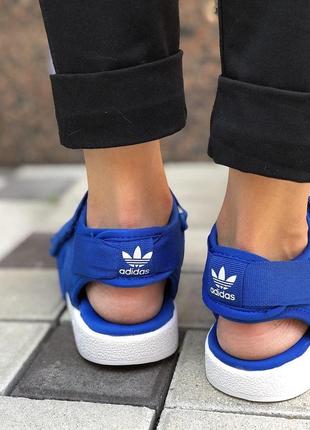 Женские сандалии adidas adilette blue white 💜 smb5 фото