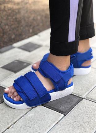 Женские сандалии adidas adilette blue white 💜 smb2 фото