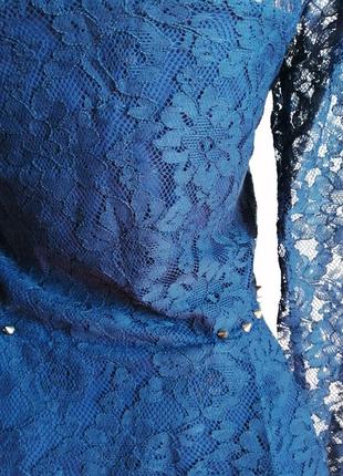 Блуза темно синя4 фото