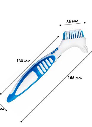 Щітка lesko 29587 blue для чищення зубних протезів ve-335 фото