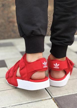 Жіночі сандалі adidas adilette red white 💜smb2 фото