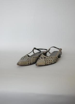 Туфли с тонкими ремешками, балетки с заостреным носком, босоножки кожаные, pasito3 фото