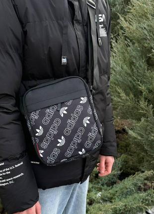 Adidas сумка  чорна чоловіча сумка через плече адідас сумка adidas