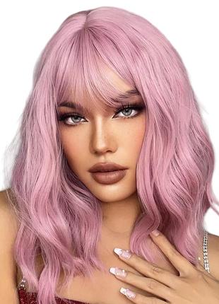Перука рожева pink, термоволокно