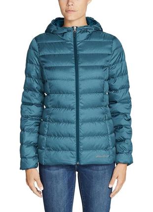 Ультра легкий пуховик eddie bauer women's cirruslite down hooded jacket xs1 фото