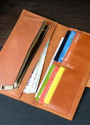 Кожа. ручная работа. кожаный коричневый женский кошелек, портмоне, клатч