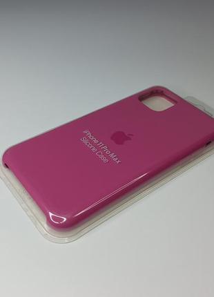 Чохол силіконовий silicone case для iphone 11 pro max з матовою поверхнею мікрофібра всередині рожевий