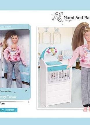 Лялька a 786-3 висота 30 см, немовля, знімне взуття, аксесуари, пеленальний столик, в коробці