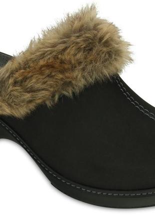 Капці жіночі crocs cobbler fuzz clog us 6