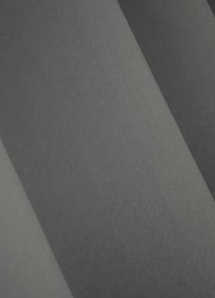 Короткі шторки на кухню (2 шт. 130х170см) блекаут "fusion dimout". колір сірий4 фото