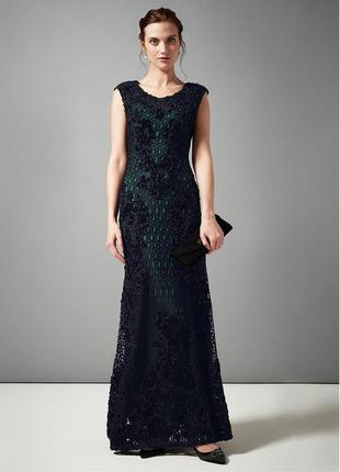 Эксклюзивное вечернее платье 3d кружево пайетка бренд phase eight оригинал1 фото