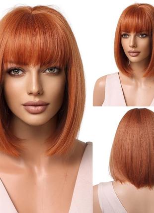 Парик kaily short ombre bob, натуральные синтетические волосы4 фото