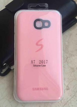 Матовый силиконовый чехол для samsung galaxy a7 (2017) a720