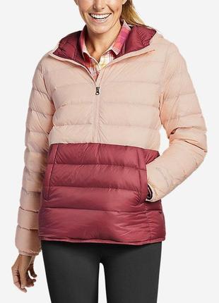 Жіночий пуховий анорак eddie bauer women's cirruslite down pullover pink